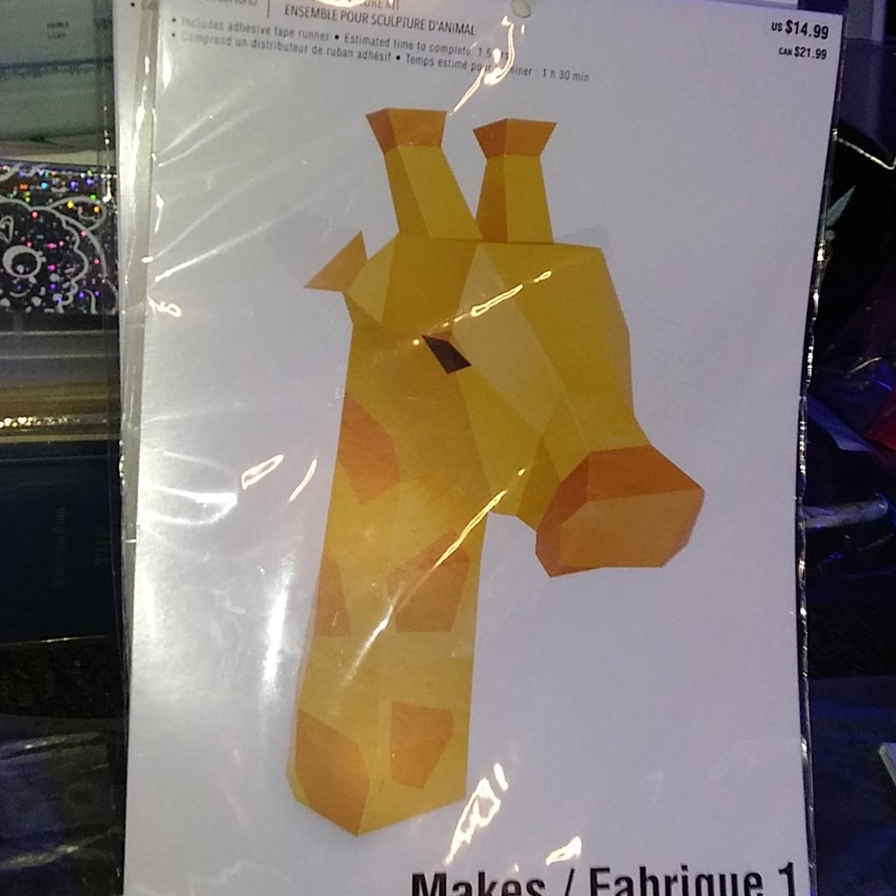 GIRAFFE 3D ANIMAL SCULPTURE KIT PAPER CRAFT DECOR